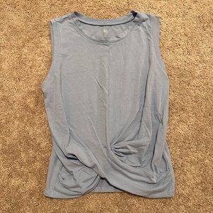 Twist Front Tank Top Light Blue